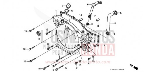 RIGHT CRANKCASE COVER CR80RS de 1995